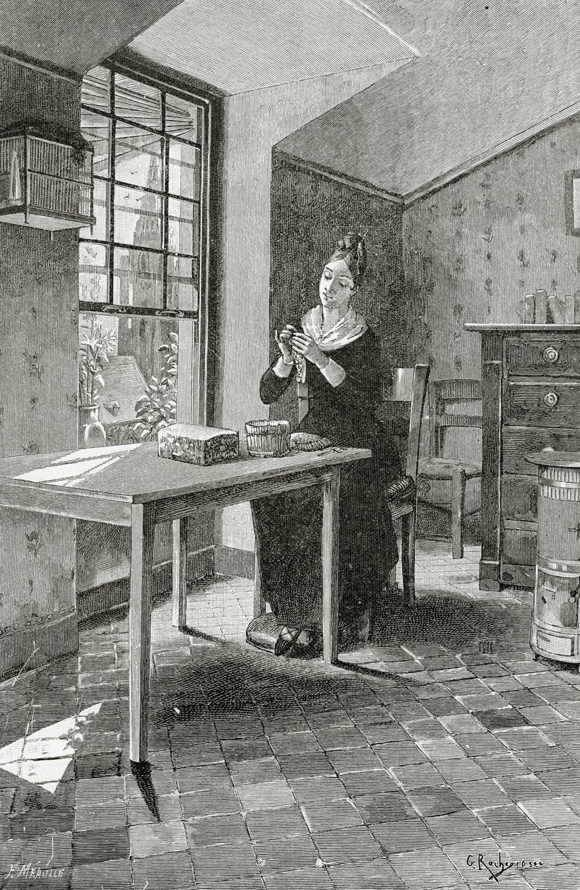 Regard jeté dans une mansarde, XIXe siècle - Georges Marie Rochegrosse
