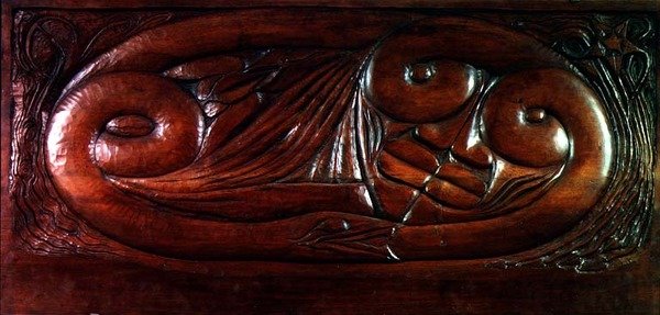 Existence, panneau de lit en bois, vers 1894 - Georges Lacombe