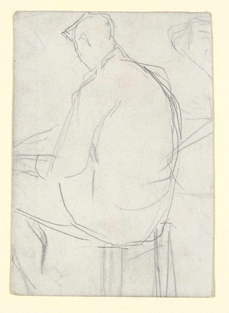 Homme assis sur un tabouret - Georges Seurat