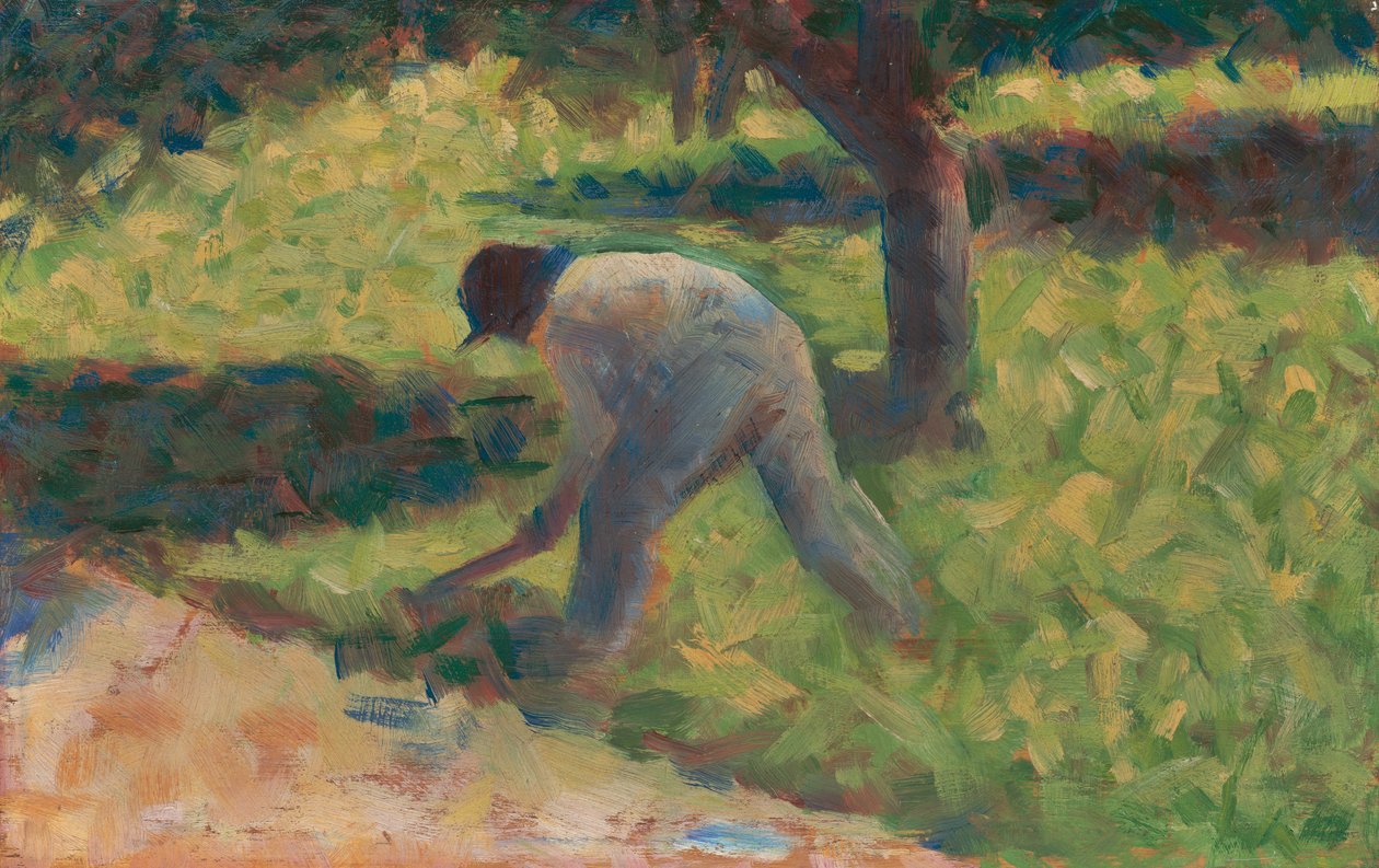 Paysanne avec une houe - Georges Seurat