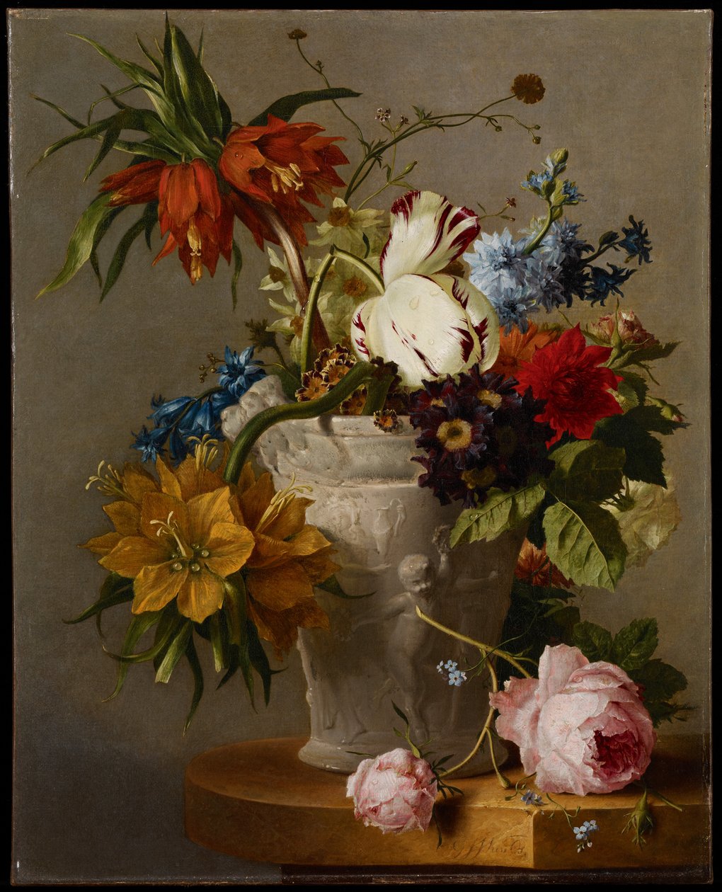 Un arrangement avec des fleurs, 19ème siècle - Georgius Jacobus Johannes van Os