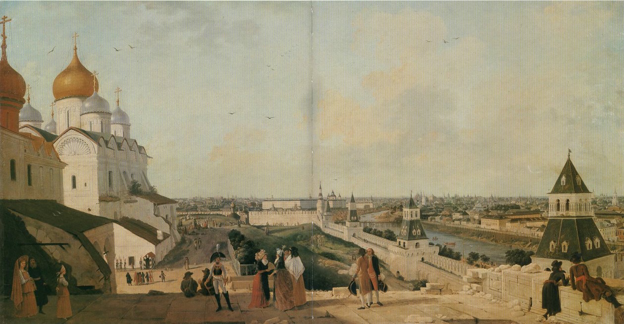 Vue sur Moscou depuis le balcon du Palais du Kremlin vers le pont Moskvoretsky - Gerard Delabart