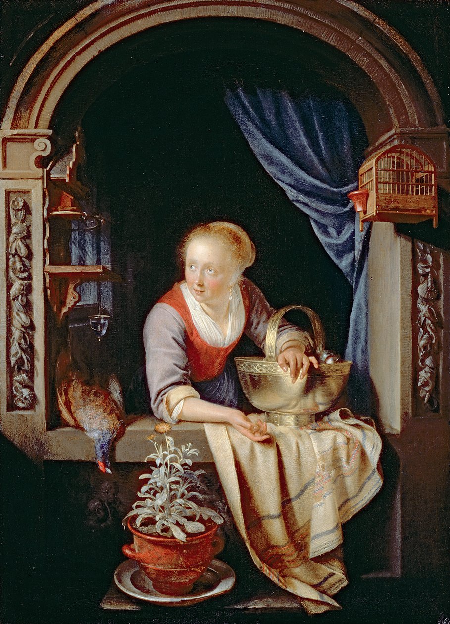 Femme à une fenêtre, 1663 - Gerrit Dou