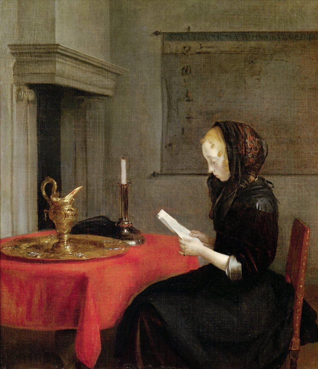 Femme lisant, vers 1662 - Gerard ter Borch