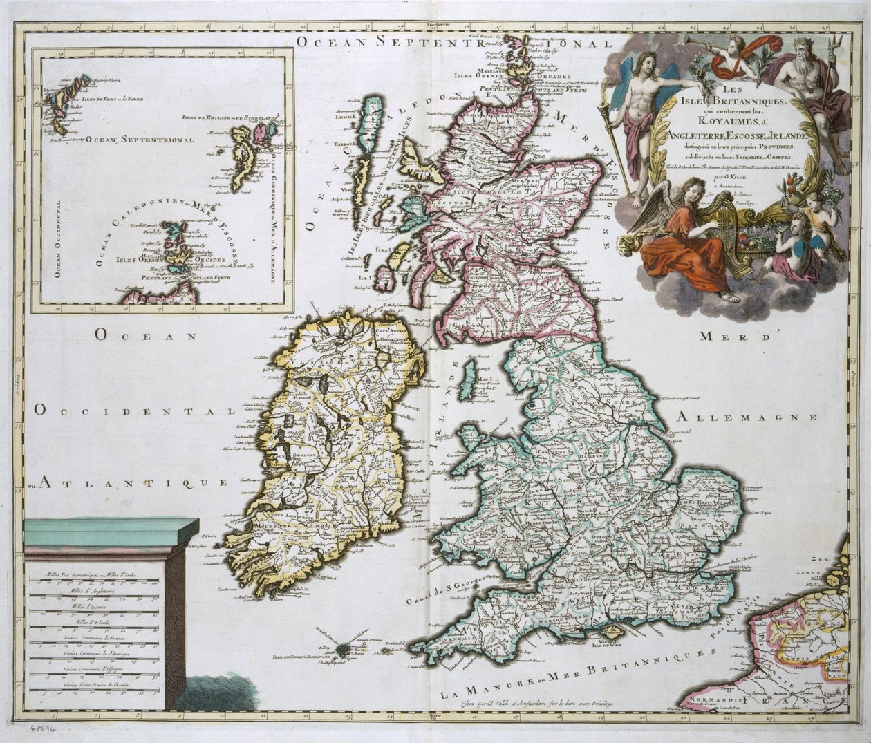 Carte de la Grande-Bretagne et de l