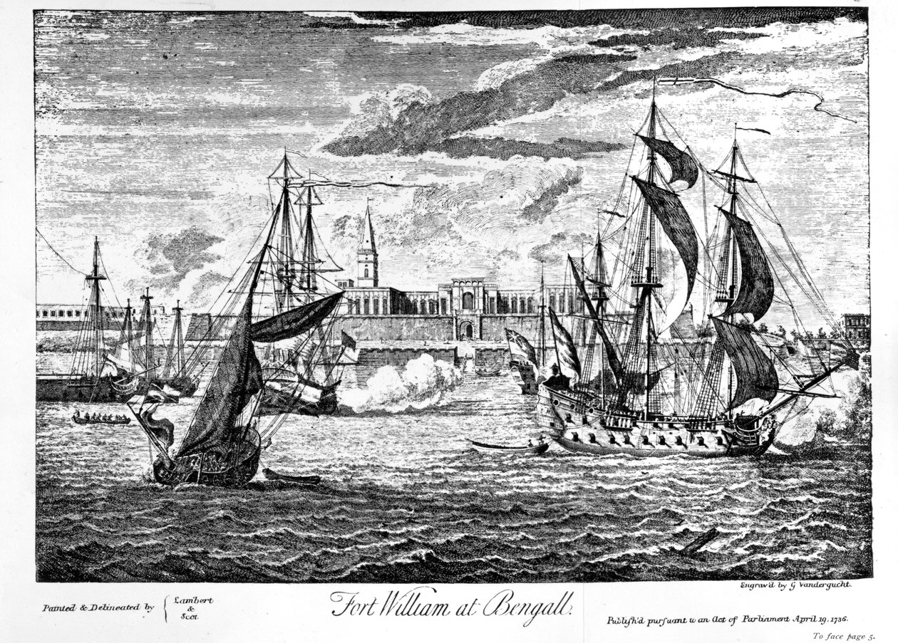 Fort William à Bengale, 1736 - Gerard Vandergucht