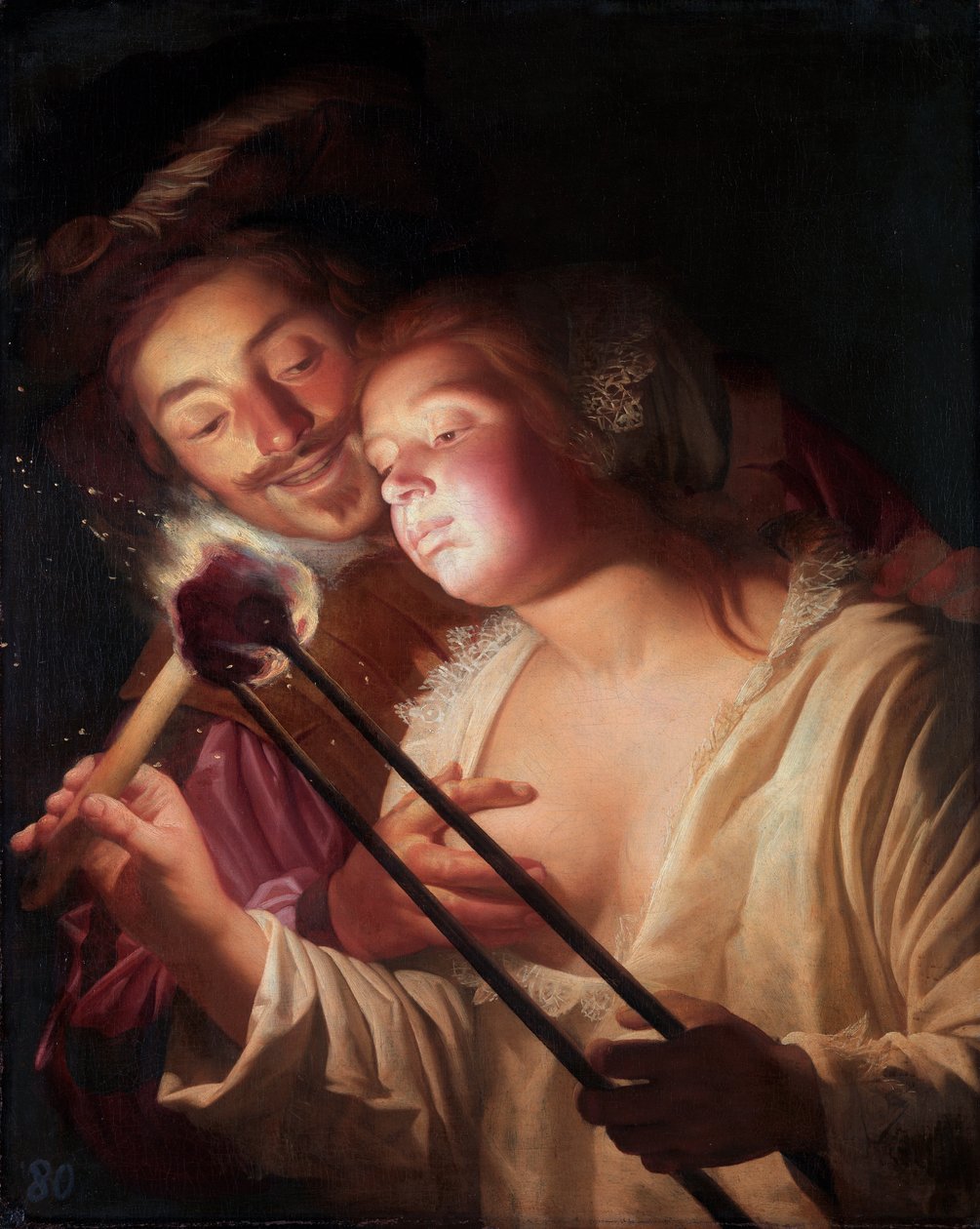 Le soldat et la fille - Gerrit van Honthorst