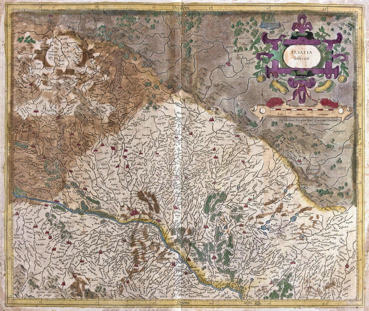 Alsace, France (gravure) - Gerardus Mercator