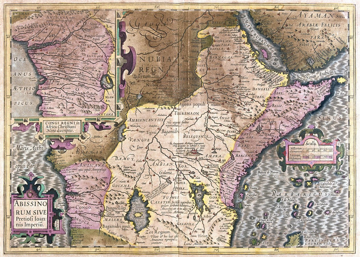 Congo, Afrique centrale (gravure) - Gerardus Mercator