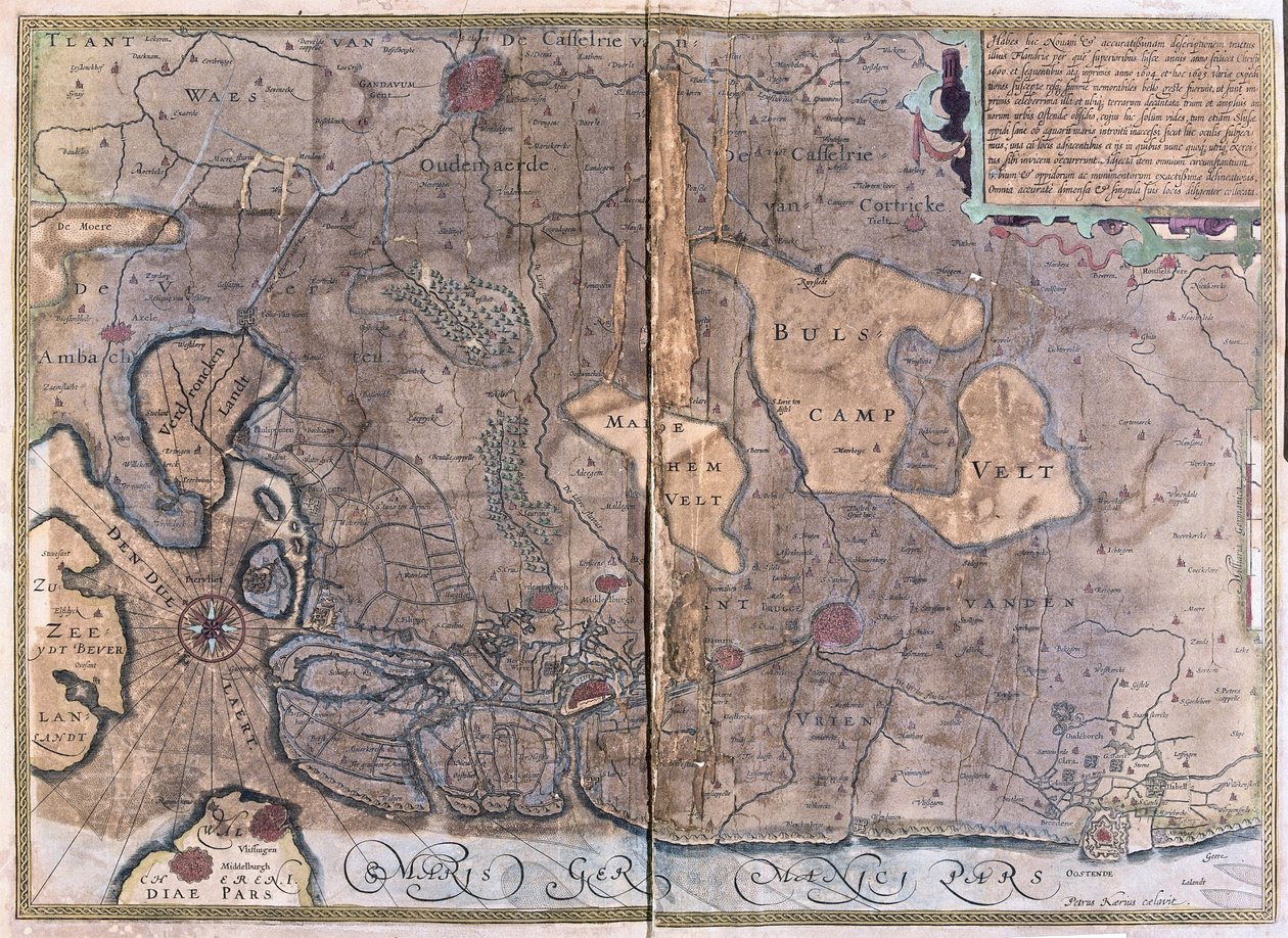 Flandre, Belgique (gravure) - Gerardus Mercator