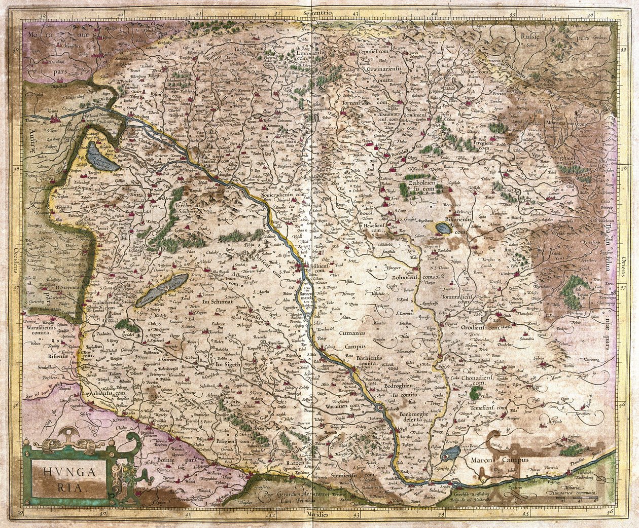 Hongrie (gravure) - Gerardus Mercator