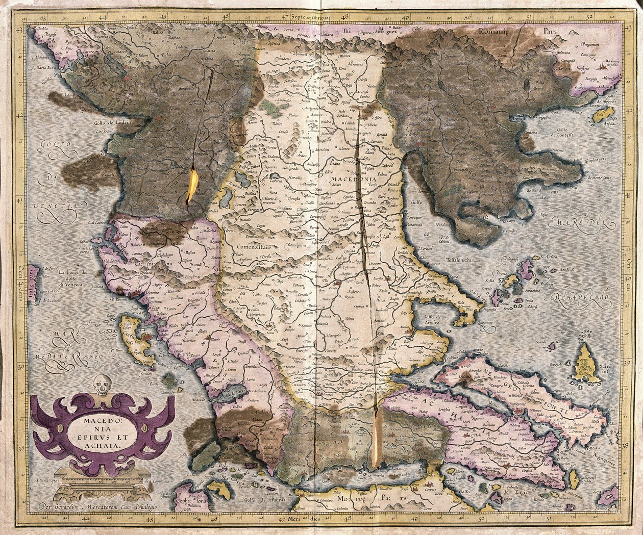 Macédoine et Grèce - Gerardus Mercator