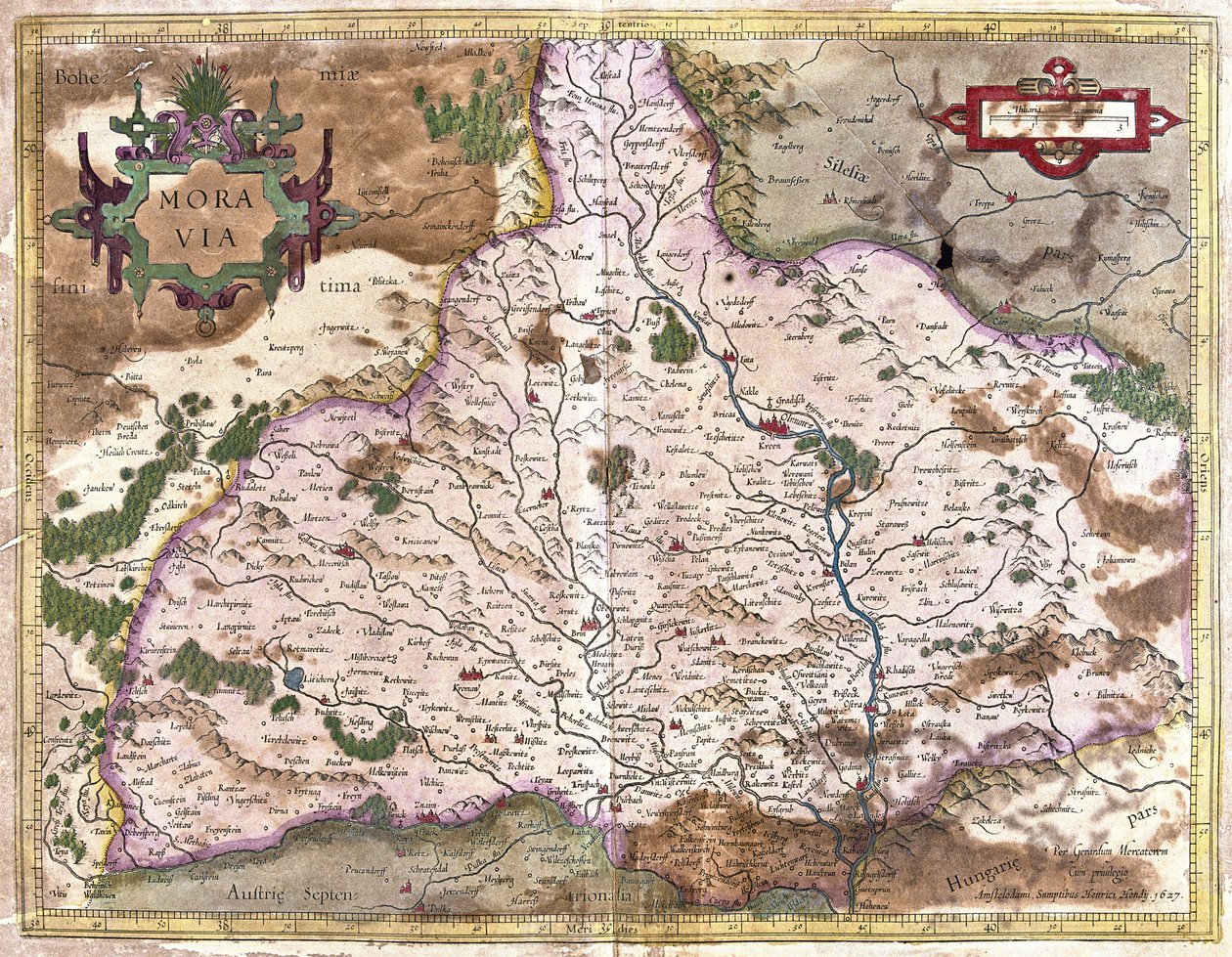 Moravie, République tchèque (gravure) - Gerardus Mercator
