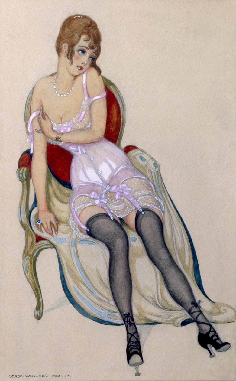 Dame en sous-vêtements - Gerda Marie Frederike Wegener