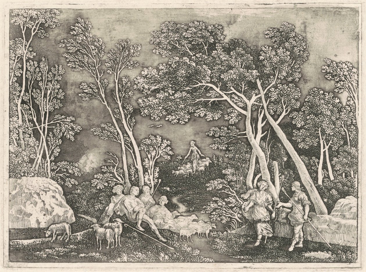 Nymphes dans un paysage - Gerhard Janssen