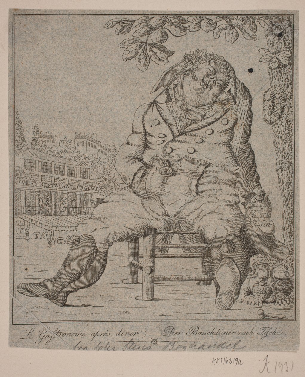 Le gastronome après dîner - Gerhard Ludvig Lahde