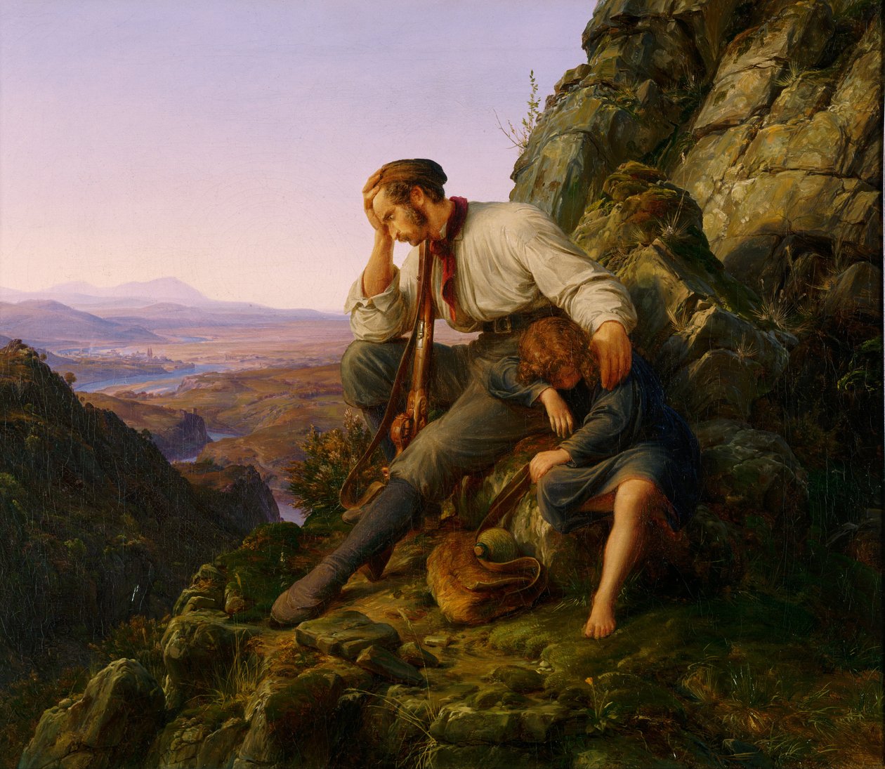Le voleur et son enfant - Carl Friedrich Lessing