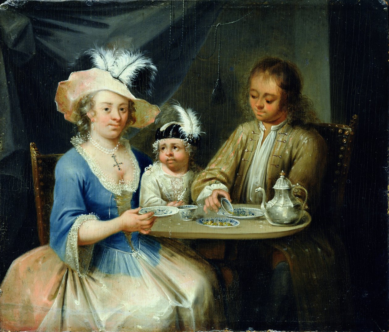 Portrait de famille, c.1760 - German School