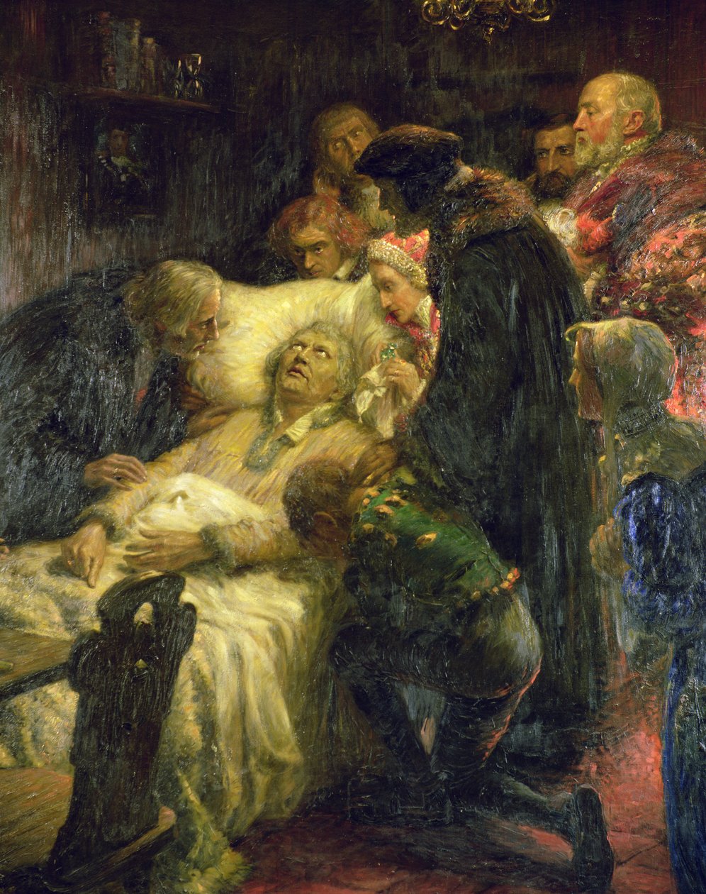 Scène de la mort de Luther - German School
