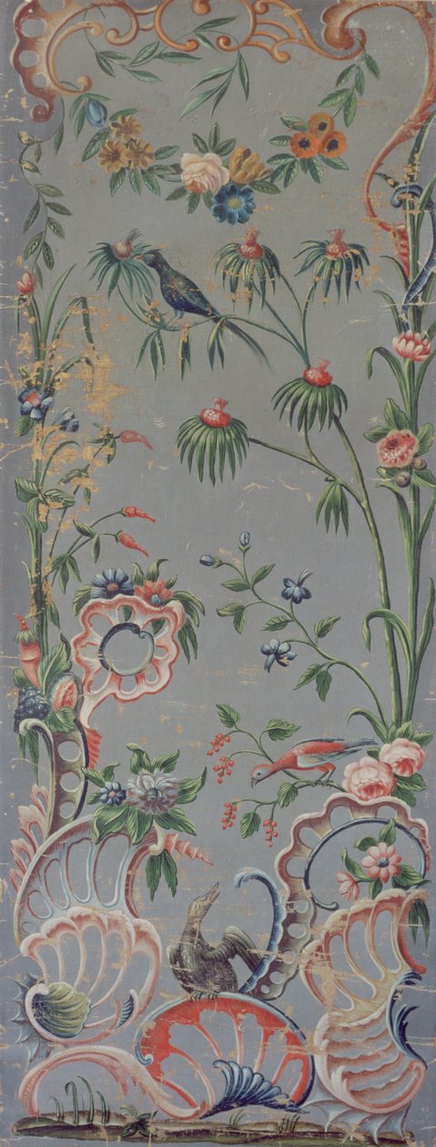Papier peint en toile cirée, vers 1760-70 - German School