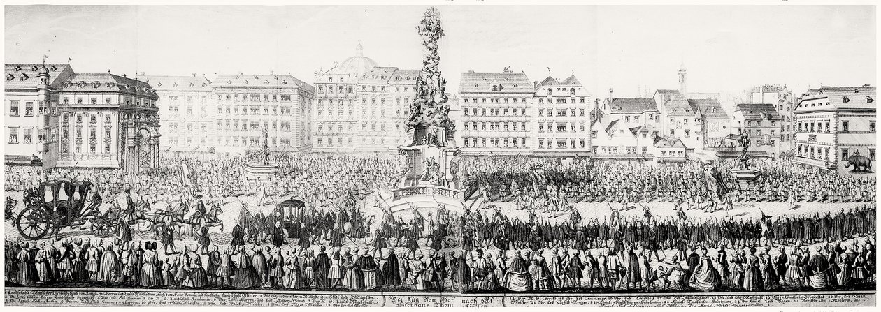La Procession de Marie-Thérèse (1638-83) à travers Vienne - German School