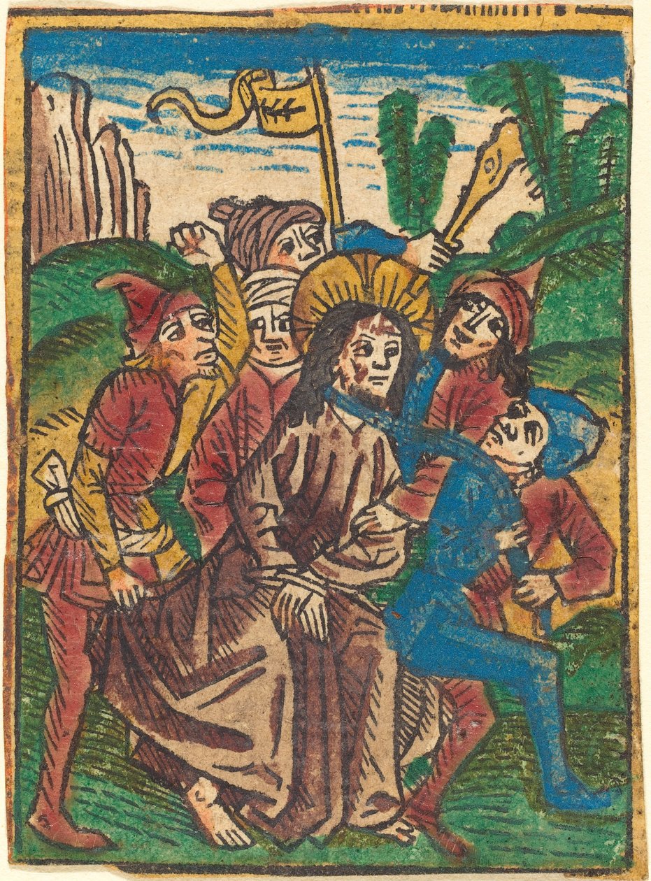 Christ conduit en prison - German 15th Century