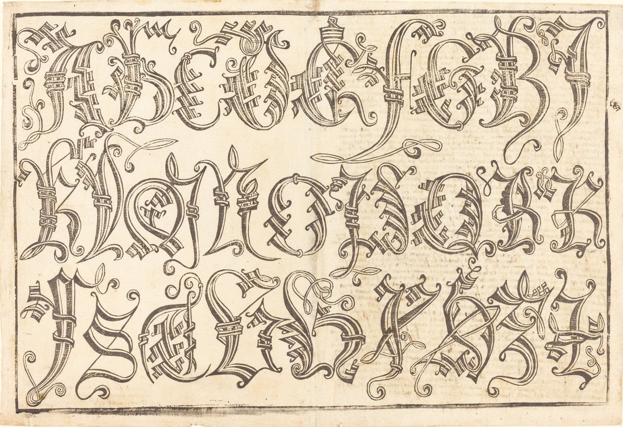 Alphabet ornemental - German 15th Century