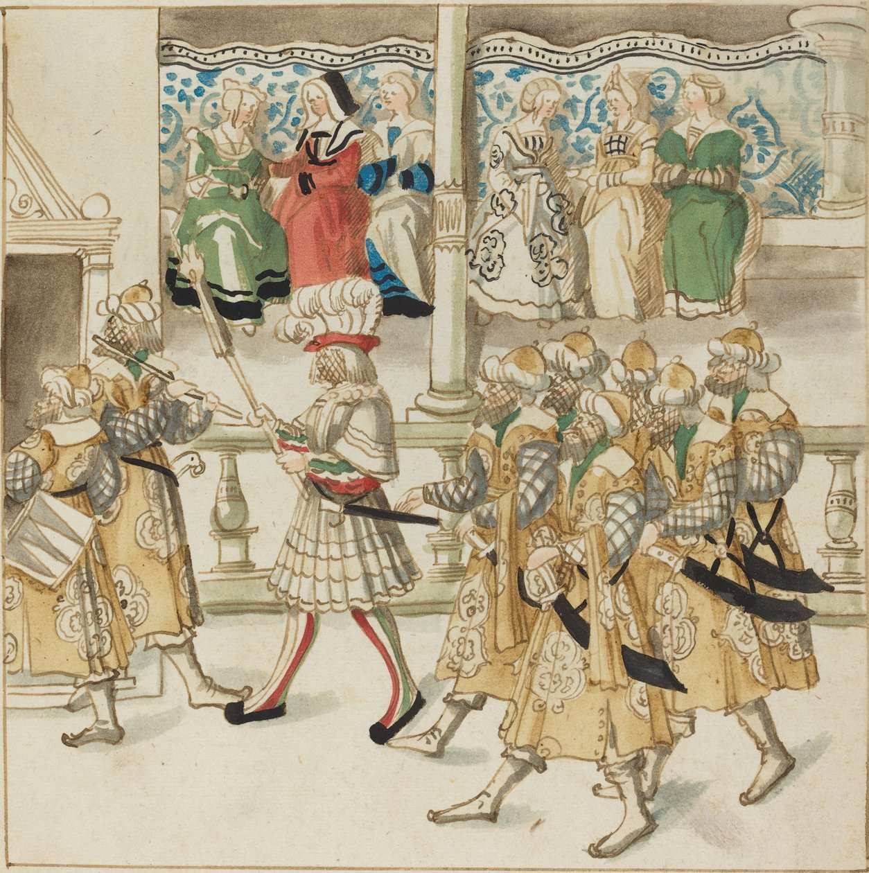 Chevaliers en parade en costume oriental - German 16th Century