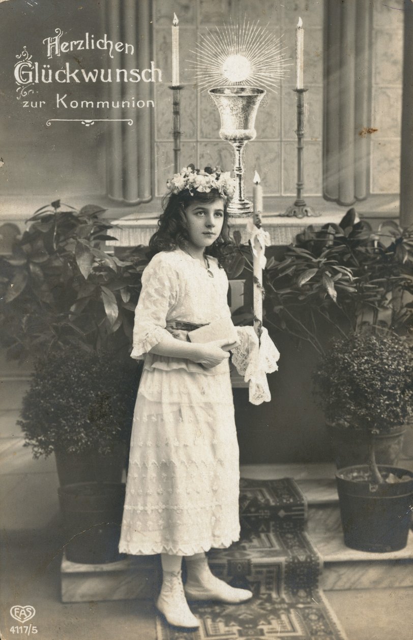 Carte de première communion (photo n/b) - German Photographer