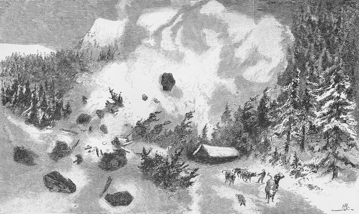 Une avalanche - German School