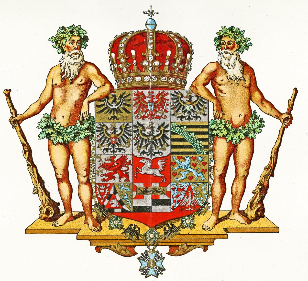 Armoiries de Prusse, vers 1898 - German School