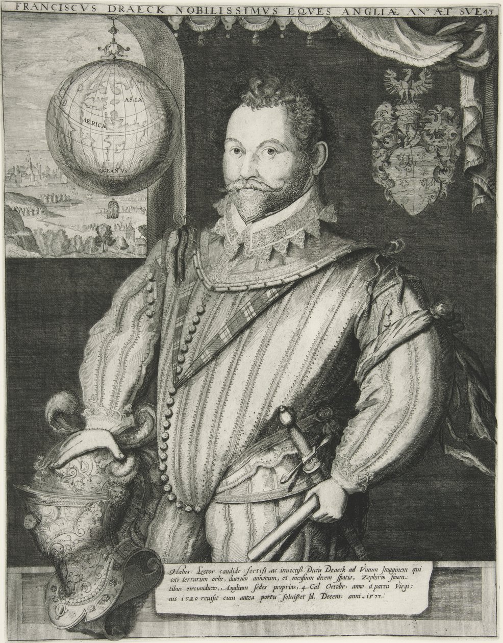 Francis Drake, pub. XIXe siècle - German School