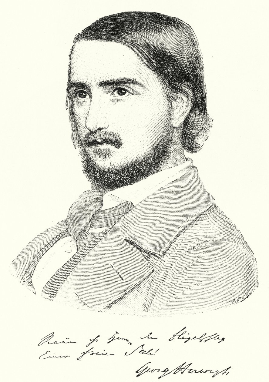 Georg Herwegh, poète allemand - German School