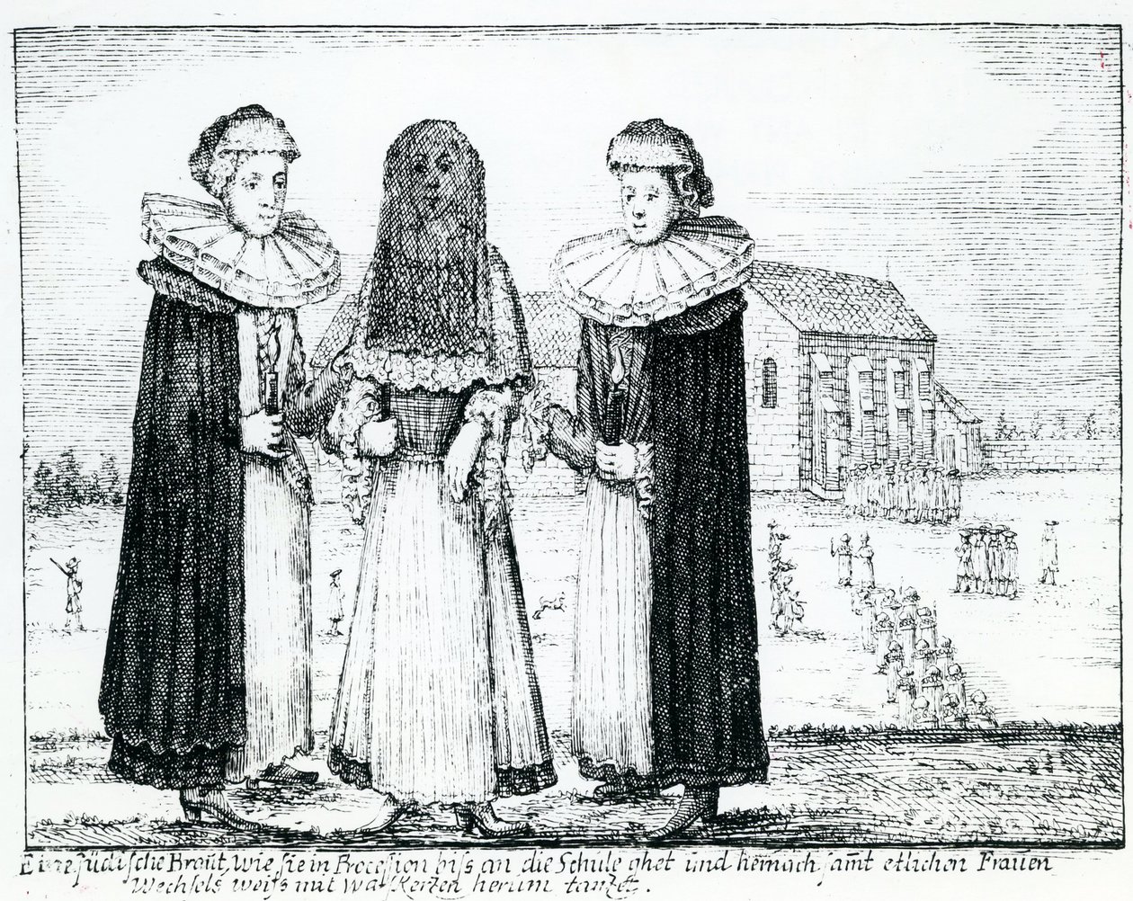 Mariage juif (gravure) - German School