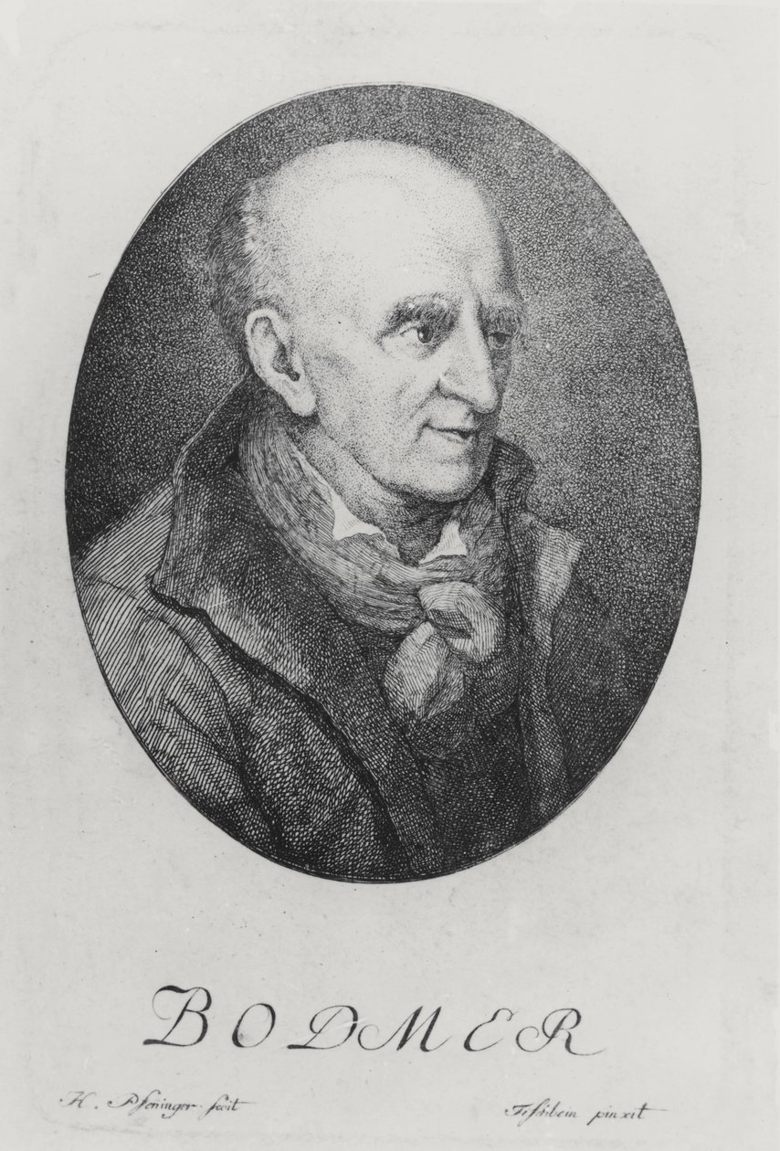 Johann Jacob Bodmer (gravure) - German School