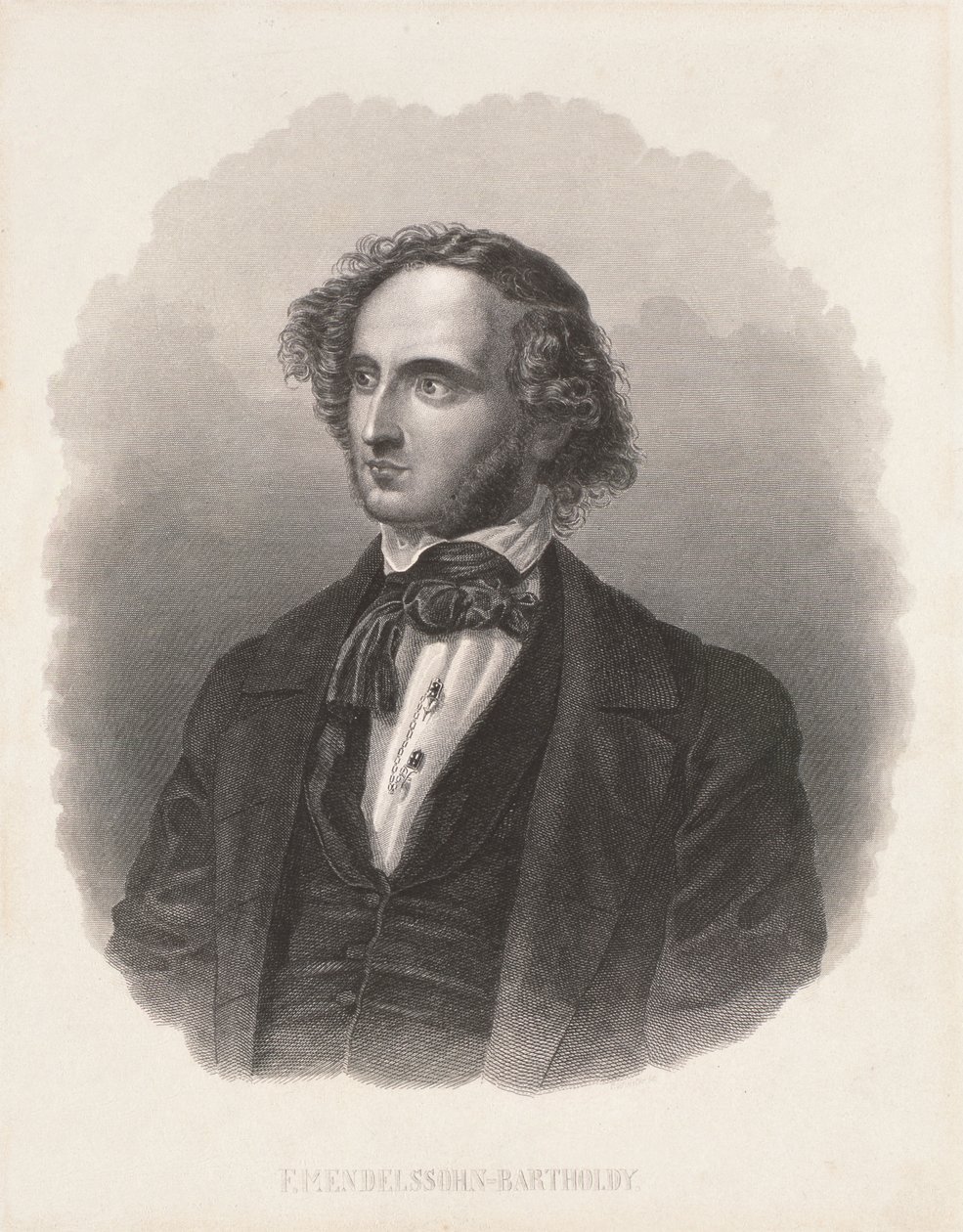 Portrait de Felix Mendelssohn (1809-47) - German School