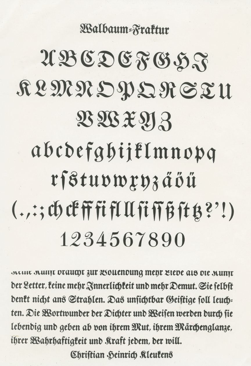 Walbaum Fraktur - German School
