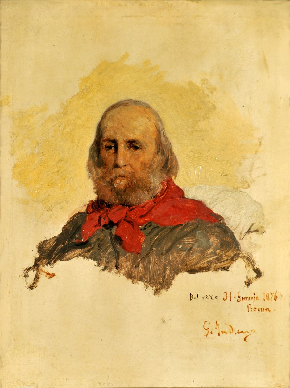 Portrait de Giuseppe Garibaldi - Gerolamo Induno