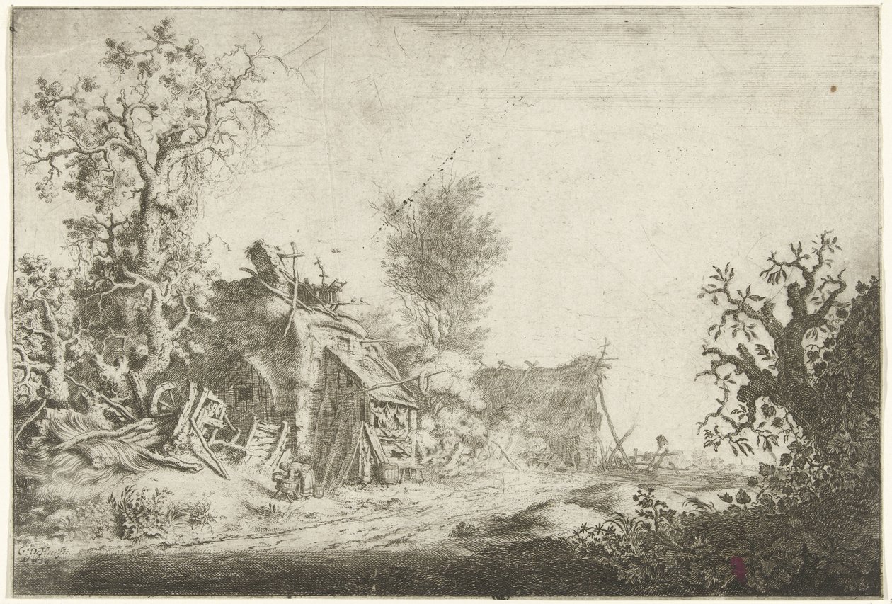 Paysage avec fermes en ruine - Gerrit Adriaensz. de Heer
