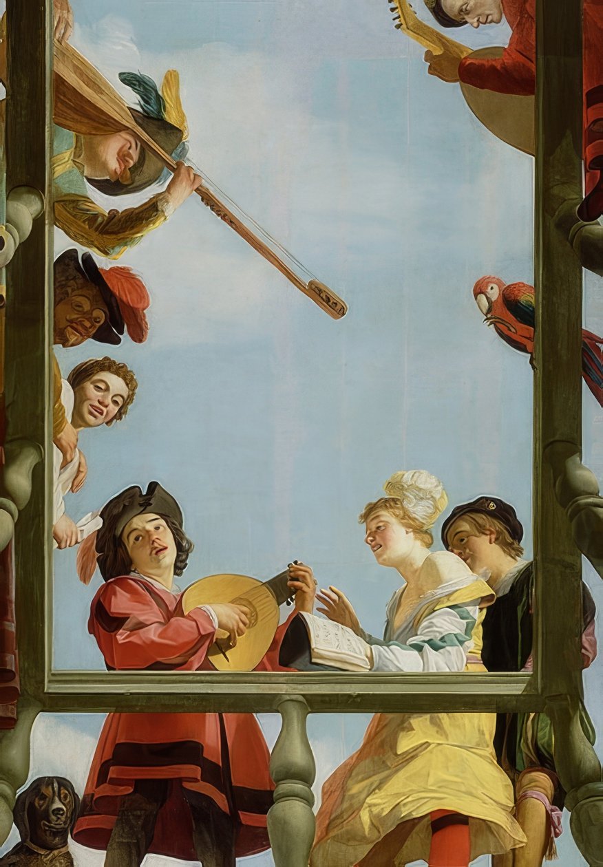 Groupe de musiciens sur un balcon, 1622 - Gerrit van Honthorst