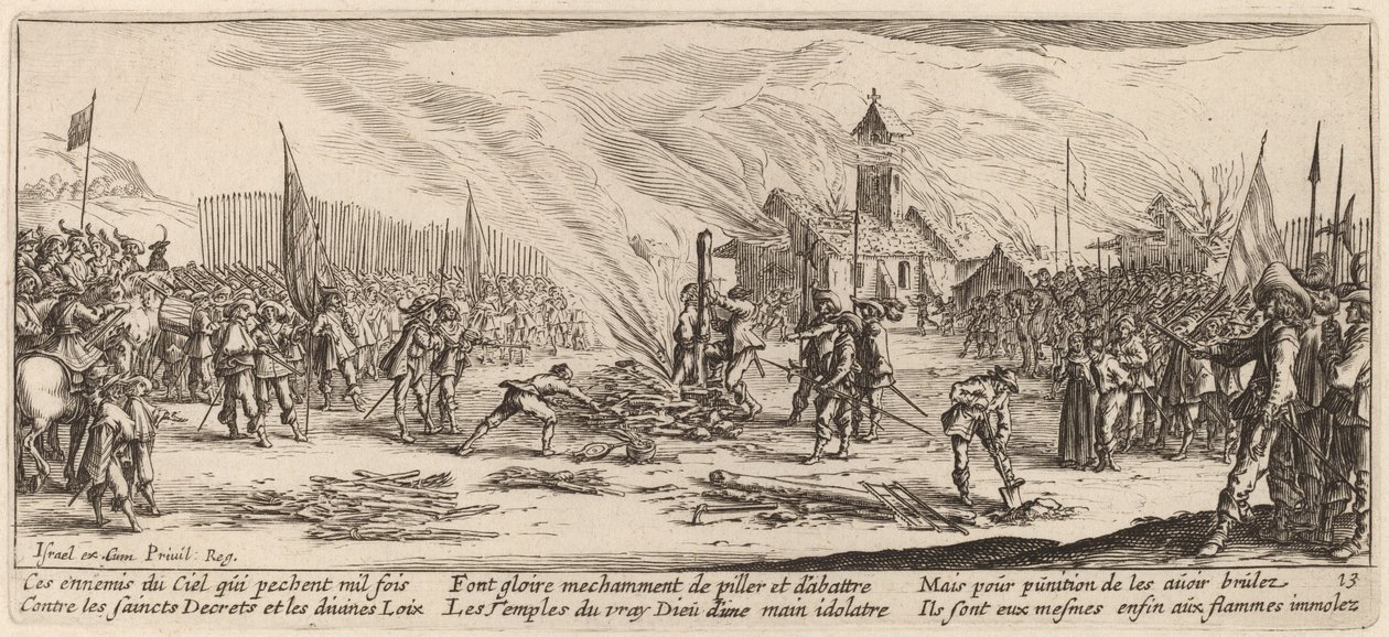 Le bûcher - Gerrit van Schagen after Jacques Callot