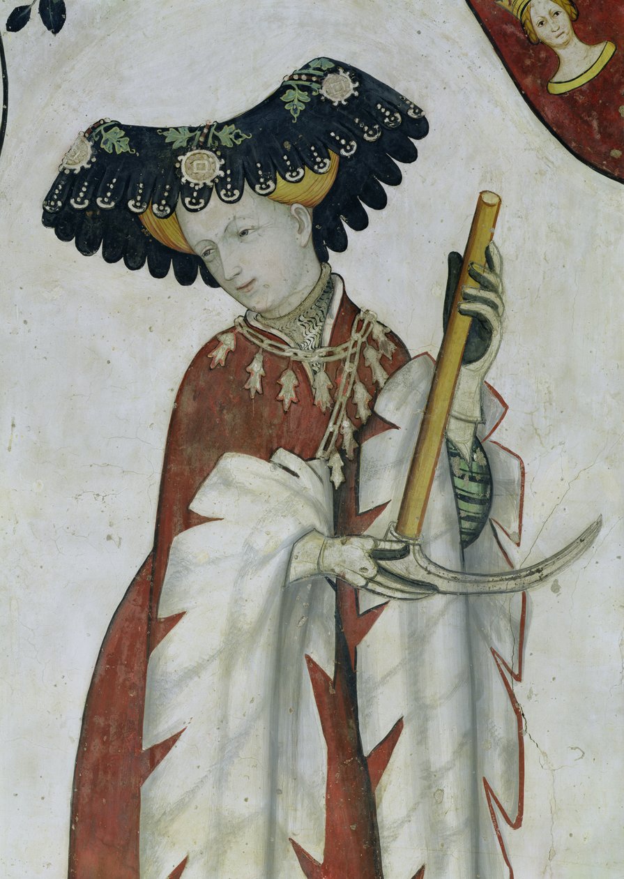 Les Neuf Preux et les Neuf Preuses, détail de Delphine, 1418-30 - Giacomo Jaquerio
