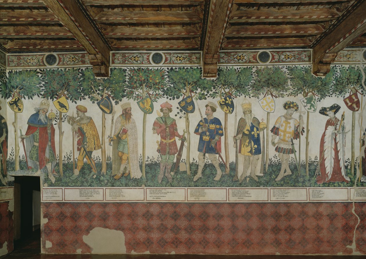 Les Neuf Preux et les Neuf Preuses, détail - Giacomo Jaquerio