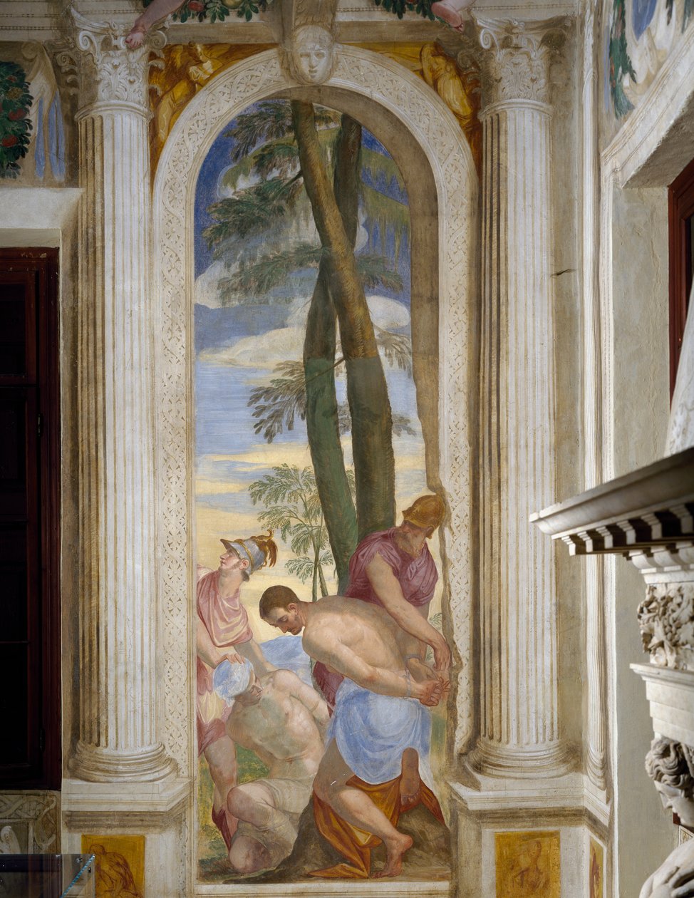 La clémence de Scipion, soldats romains libérant des prisonniers - Giambattista Zelotti