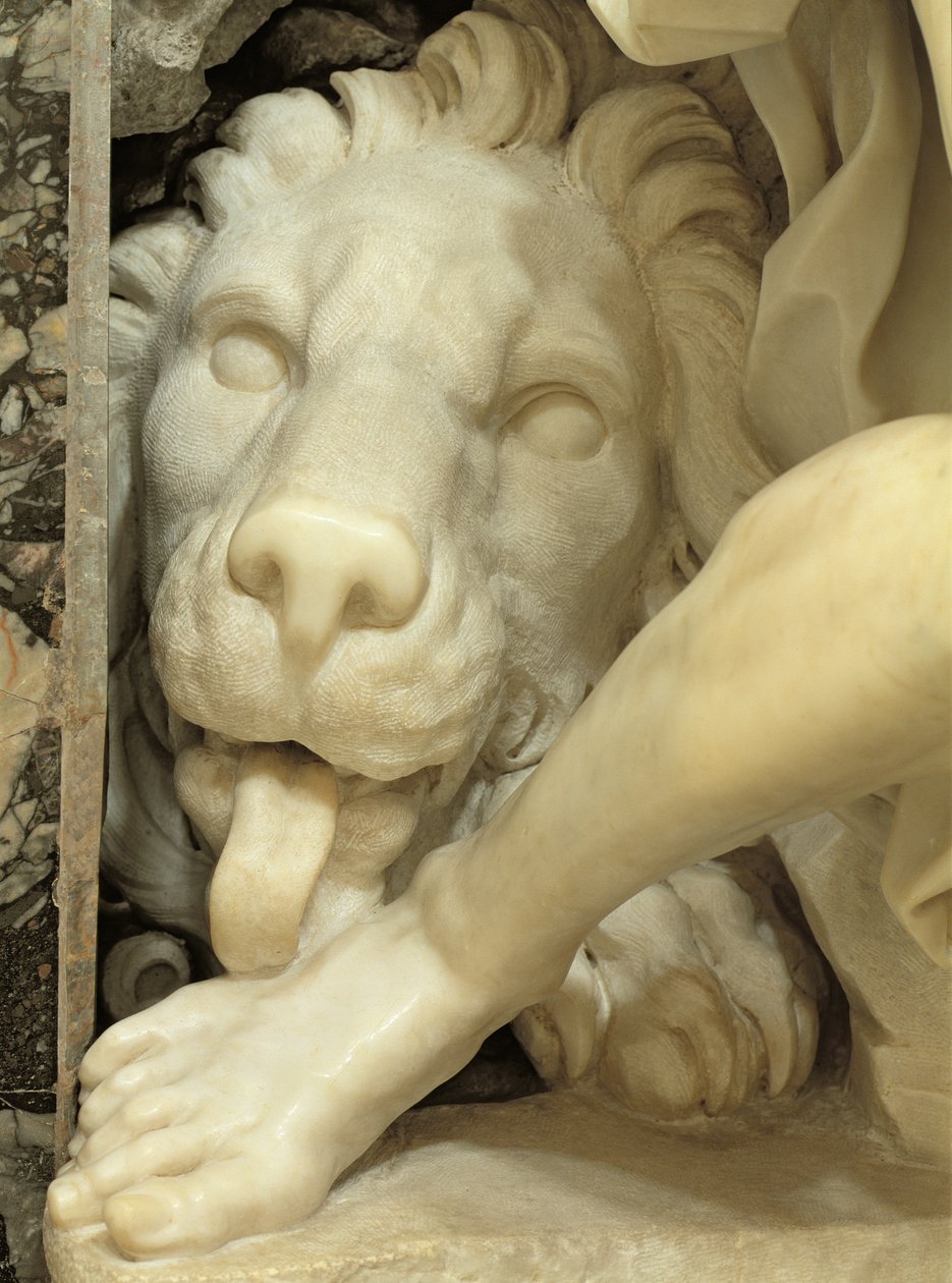 Un lion léchant le pied de Daniel (détail) - Gian Lorenzo Bernini