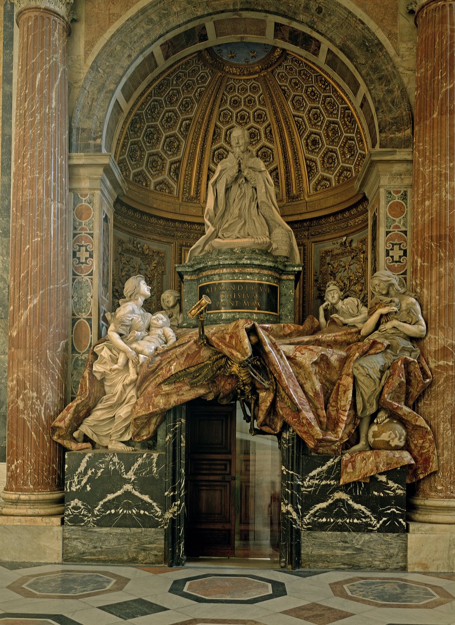 Monument à Alexandre VII dans le transept nord, 1672-78 - Gian Lorenzo Bernini