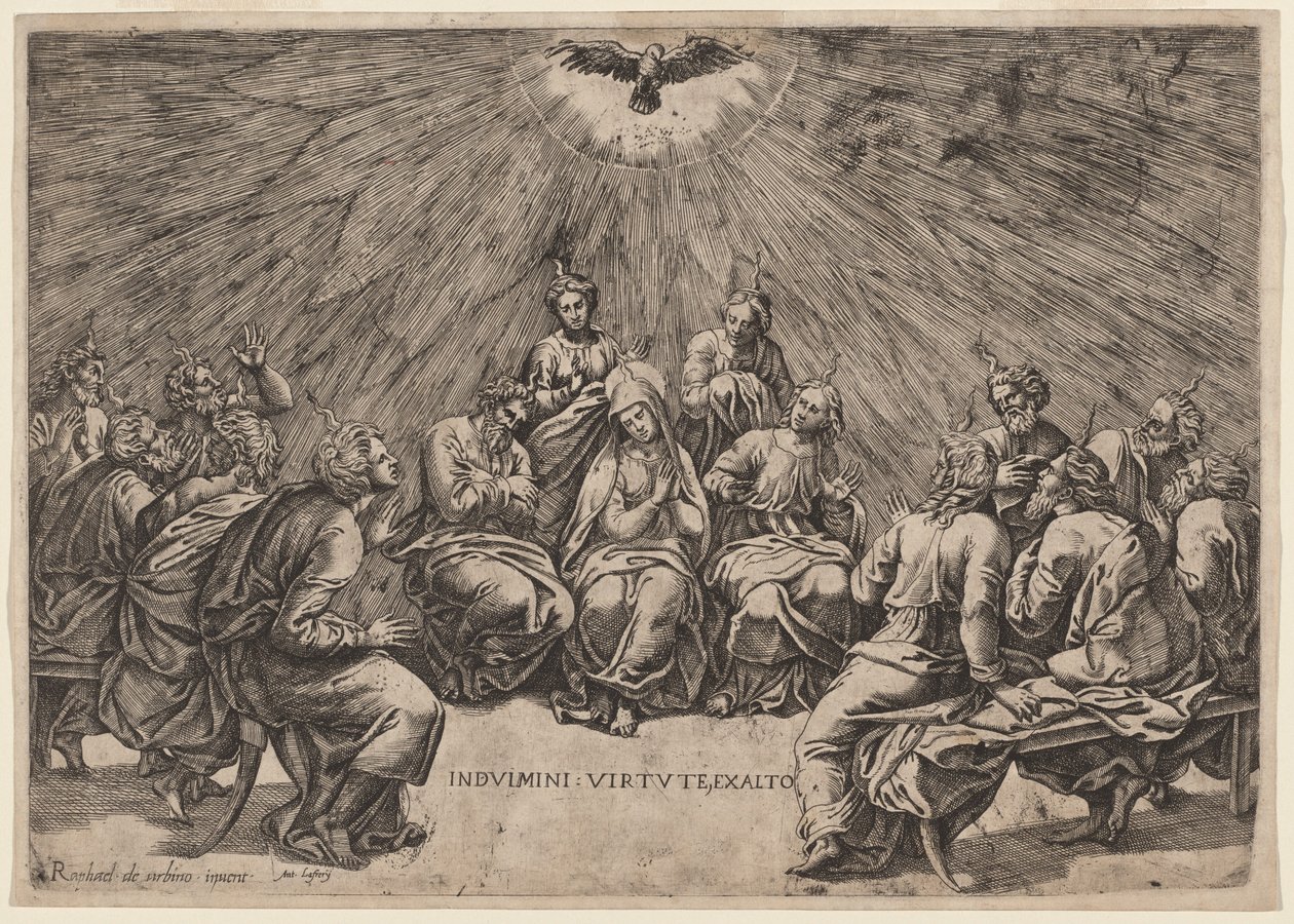 Pentecôte - Gian Jacopo Caraglio, after Raphael