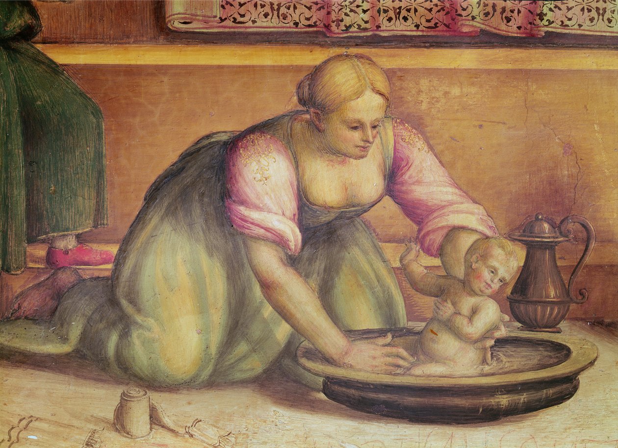 Détail de la naissance de Saint Jean-Baptiste, 1519 - Giannicola di Paolo