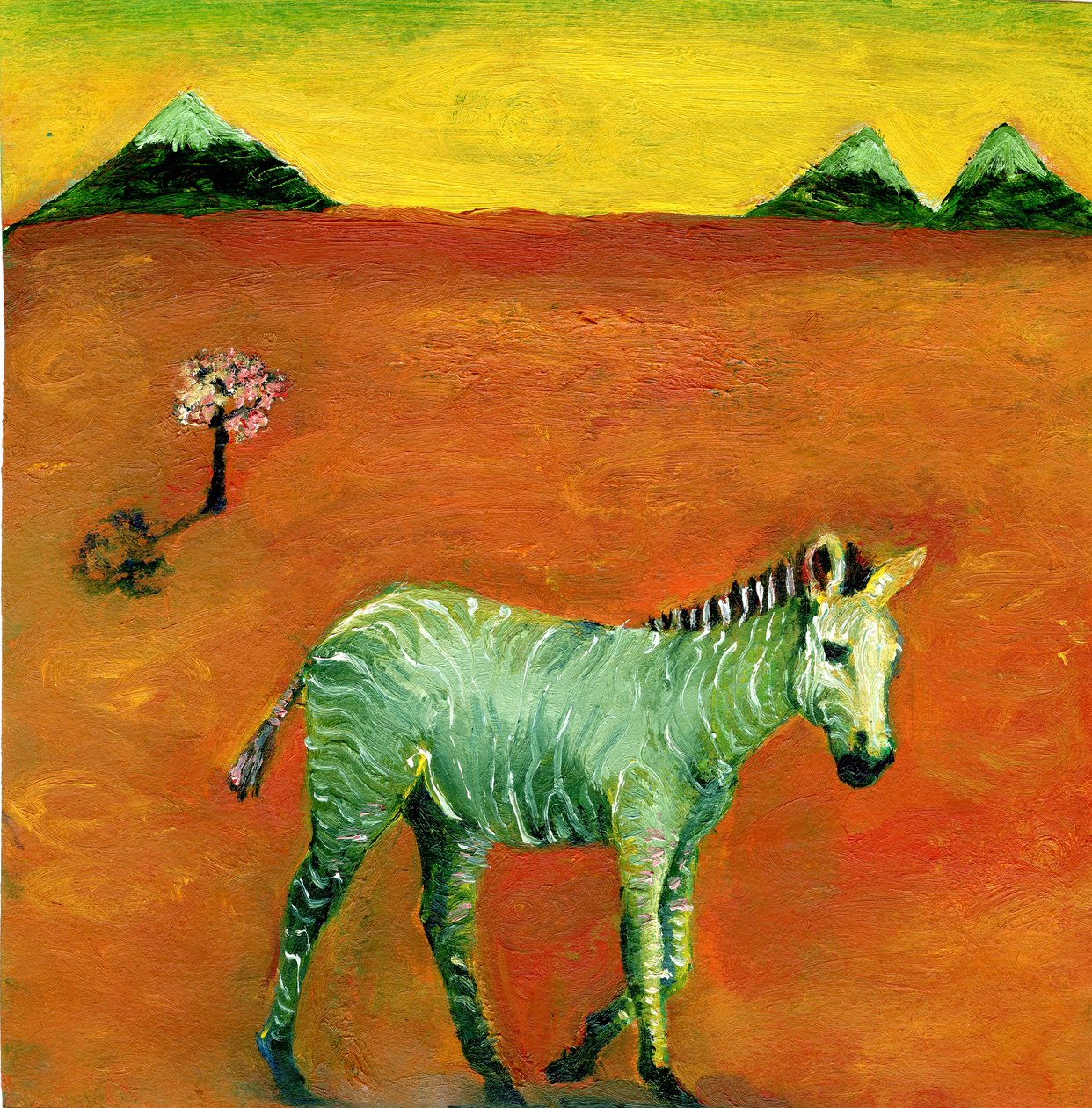 Zèbre vert et cerisier, 2005 - Gigi Sudbury