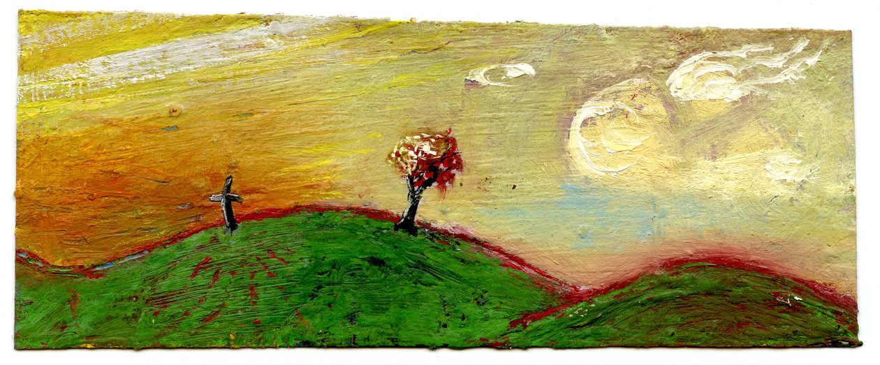 Arbre et croix, coucher de soleil, 2003 - Gigi Sudbury